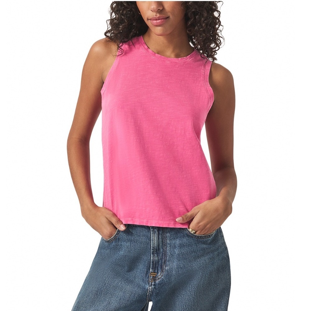 Splendid Louisa Tank Top XL Lilac Rose Pink Cotton Slub Crewneck Sleeveless NEW